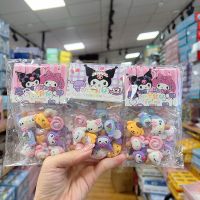 ☾✙☈ Kawaii Sanrio creative HelloKitty stickers cartoon 3D three-dimensional stickers Melody Kuromi childrens handbook stickers DIY