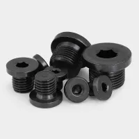 Black Inner Hexagonal Flange Face Plug with Side Pipe Plug M8 M10 M12 M14 M16 M18 M20-M30