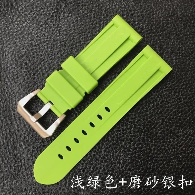 24mm Top Quality Colorful Watch Band Soft Silicone Rubber