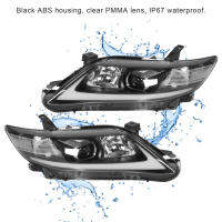 DRL ไฟหน้า LED ไฟหน้า Weather-proof LOW Beam ไฟโปรเจคเตอร์สำหรับ Camry XV40 2010-2011 LHD