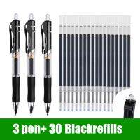 3 30pcs Retractable Ballpoint Gel Pen Set Black/red/blue Ink Office amp;School Supplies Stationery