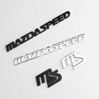 MS MAZDASPEED สติกเกอร์ลายโลโก้สำหรับติดรถยนต์ตัวอักษรของแท้สำหรับ Mazda M3 M5 M6 Atzion Kesela กระจังหน้าหลังดัดแปลงอุปกรณ์เสริม