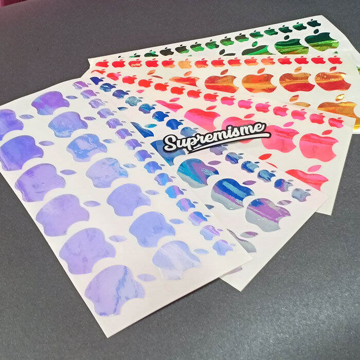 Stiker Apple Premium Hologram, Hologram Sticker untuk iphone ipad