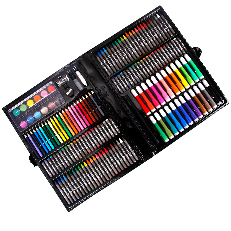 1 Set Kids Drawing Painting Art Box Set Colored Pencils Portable For  Children Beginner Painting Drawing Tool Supplies Stationery -  Crayons/water-color Pens - AliExpress