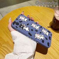 เคส Chenyyka สำหรับ Xiaomi Redmi Note 11S เคสการ์ตูนน่ารักดีไซน์ใหม่วัวนิ่มแฟชั่นเคสโทรศัพท์ซิลิโคนลายขอบสี่เหลี่ยมเคสคลุมทั้งหมดป้องกันเลนส์กล้องเคสกันกระแทก