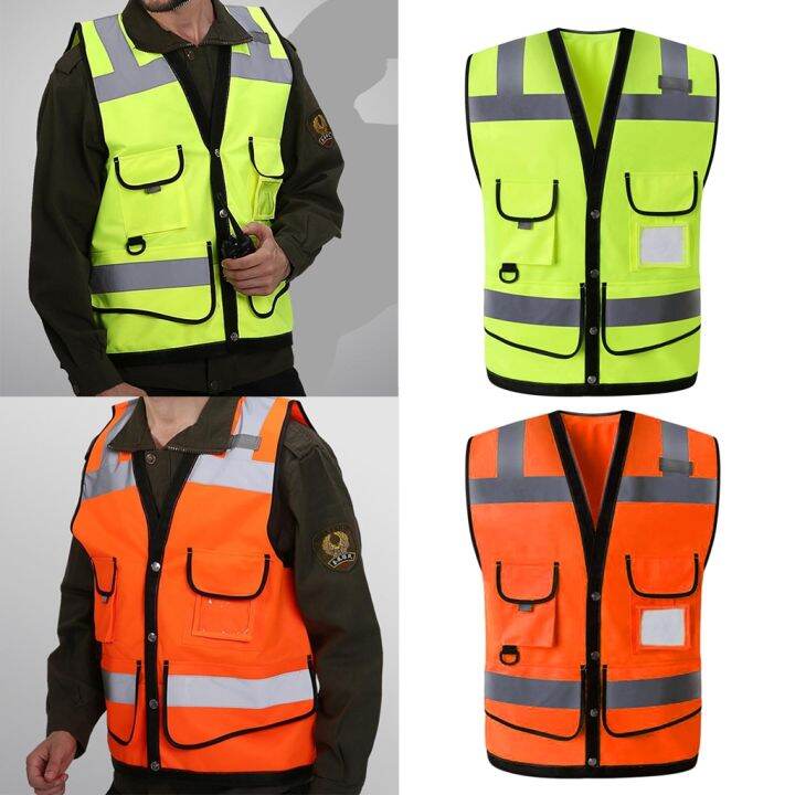 High Visibility Safety Vest Neon 2 Sizes 2 Colors For Choose 