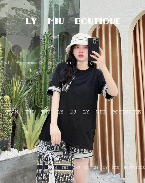 Áo Phông Nữ Thêu Chữ Dior NAT2PAK8