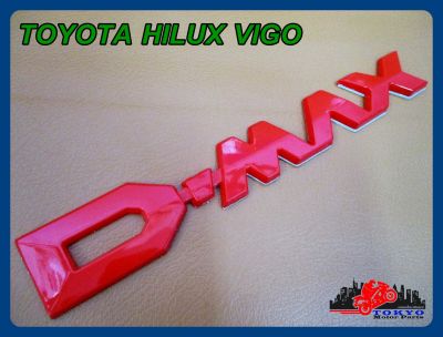 ISUZU D-MAX year 2012-2015 X-SERIES V-CROSS REAR "RED" LOGO EMBLEM size 21x3 cm. // โลโก้ สติ๊กเกอร์ ข้อความ D-MAX สีแดง พร้อมกาวติด สินค้าคุณภาพดี