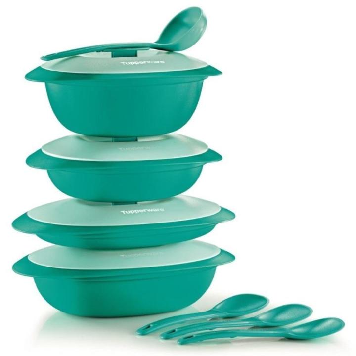 SET HIDANGAN TUPPERWARE, TUPPERWARE SERVING SET (GREEN)