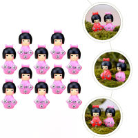 10pcs Mini Japanese Doll Decoration Doll Decoration Mini Crafts Mini Decor