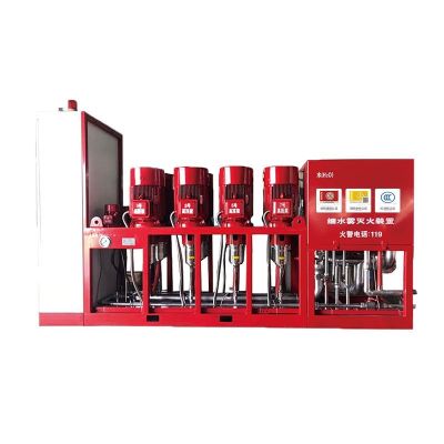 High-pressure water mist fire extinguishing device pump group valve group sprinkler head machine room archives Zhiyuan fire automatic fire extinguishing system