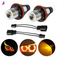 ☞♘ 8000K Amber LED Angel Eye Marker Halo Light Bulbs Lamps for -BMW E39 E53 E60 E63 E64 E66 E87 5 6 7 X3 X5 [Pack of 2 Pcs]