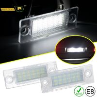 2ชิ้นโคมไฟป้ายทะเบียน LED ไฟส่องป้ายทะเบียนสำหรับรถ Skoda Superb สำหรับรถ VW Volkswagen รุ่นพาสสาทตัวแปร