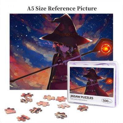 Megumin, KonoSuba And Red Eyes Wooden Jigsaw Puzzle 500 Pieces Educational Toy Painting Art Decor Decompression toys 500pcs