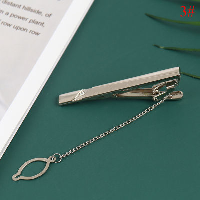 [HDD] [Wond] 1Pc ใหม่ผู้ชายเงินเนคไท Tie คลิปเหล็กสแตนเลส Plain Clasp บาร์ Pins Clips