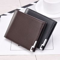 ZZOOI New Youth Men Wallet Short Design Ultra-thin Pu Leather Fashion For Money Coins Short Design Ultra-thin Pu Leather Pack Purse