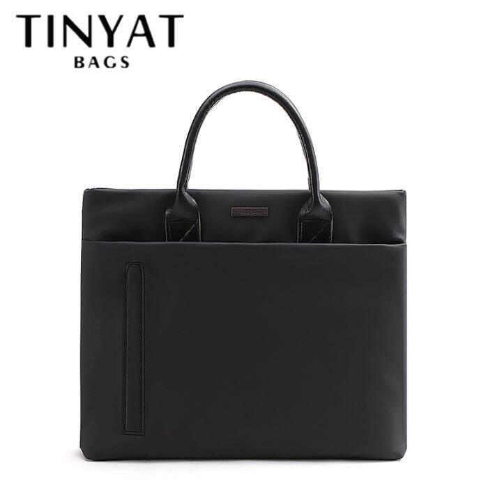 TINYAT Men Laptop Bag Briefcase for Men Tote Bag Laptop Case Computer