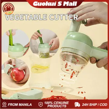 4In1 Multifunctional Electric Vegetable Cutter Slicer Garlic Mud