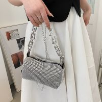 ZZOOI Small Crossbody Messenger Bags for Women 2023 Summer Trend Luxury Fashion Travel Shoulder Handbags Purses Bling Diamond Design