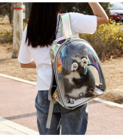 Cat Backpack Transparent Breathable Carrier Bags Portable Travel Shoulder Bag for Small Dog Carrying Cat Cage Space Backpack