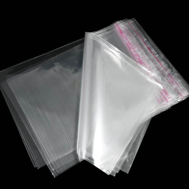 [JIKE TIAN] 100 Pcs OPP Self Adhesive Seal Plastic Bags Transparent ...