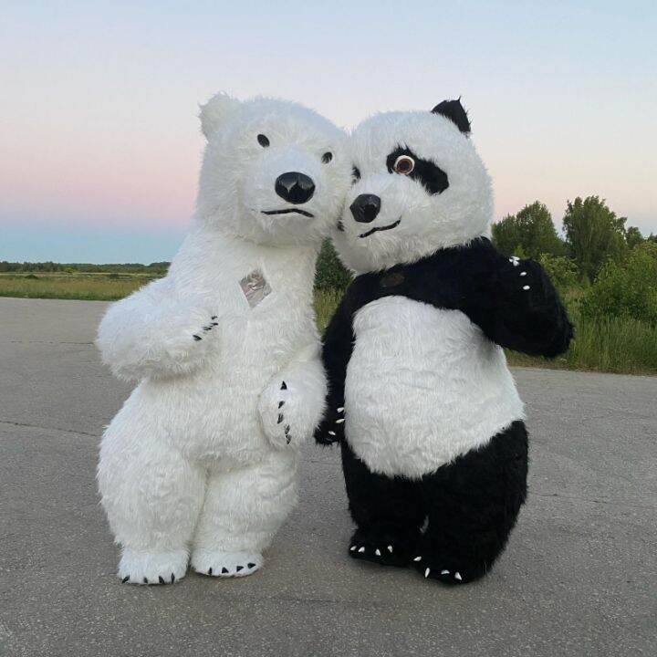 Giant Polar Bear Inflatable Costume Street Funny Polar Bear Mascot