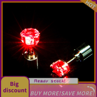 ?【Lowest price】Qearl 1คู่แสง LED EAR STUD zircon แหวนอุปกรณ์เสริมสำหรับเครื่องประดับพรรค