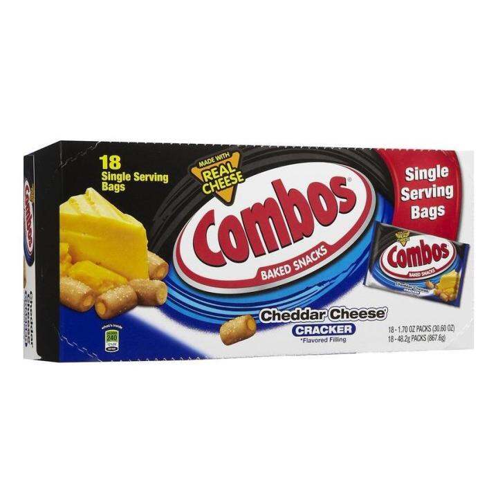 Combos Cheddar Cheese Baked Crackers 18CT Box Lazada PH