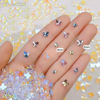 New nail art 2023 Crystal FlatBack Butterfly Rhinestone Nail Art Decorations Shiny Diamond Nails Design DIY Glass Materials