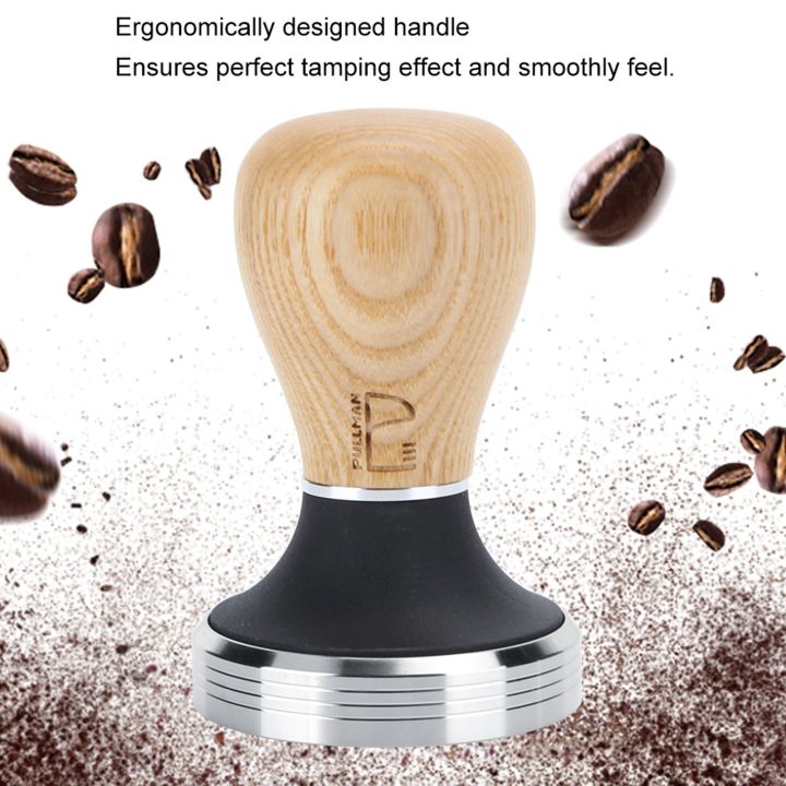 อุปกรณ์ด้ามไม้จำหน่ายกาแฟเอสเปรสโซที่อัดกาแฟสำหรับคนรักออฟฟิศกาแฟคาเฟ่บ้าน