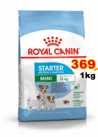 Royal canin mini starter 1kg สูตรแม่สุนัขพันธุ์เล็กอุ้มท้อง-เลี้ยงลูก และลูกสุนัขหย่านม- 2เดือน