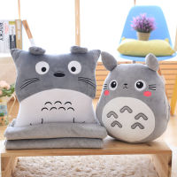 Totoro ตุ๊กตาหมอนมัลติฟังก์ชั่3 In 1โยนหมอน Totoro มืออบอุ่นหมอนเบาะเด็กเด็กผ้าห่มยัดไส้อะนิเมะรูปของเล่น