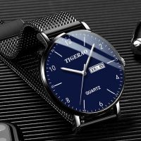 2023 Counter genuine automatic mechanical watch mens student business ultra-thin waterproof luminous double calendar black technology watch