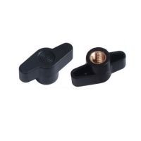 1pcs M6 M8 bakelite slotted hand twist nuts T shape rotated nut muffs handle muff plastic brass sleeve thread knob nails cover Nails  Screws Fasteners