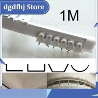 Dgdfhj Shop 1M Flexible Ceiling Mounted Curved Curtain Track Rod Rail Straight Slide Windows Plastic Accessories Kit Home Decor