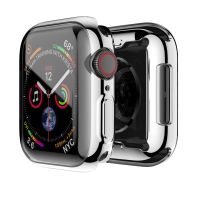 ปกป้องหน้าจอสำหรับเคสนาฬิกา Apple,ฝาครอบเคส TPU ขนาด45มม. 41มม. 44มม. 40มม. อุปกรณ์เสริม42มม. 38มม. นาฬิกา Apple 7 SE 6 5 8 3เคส