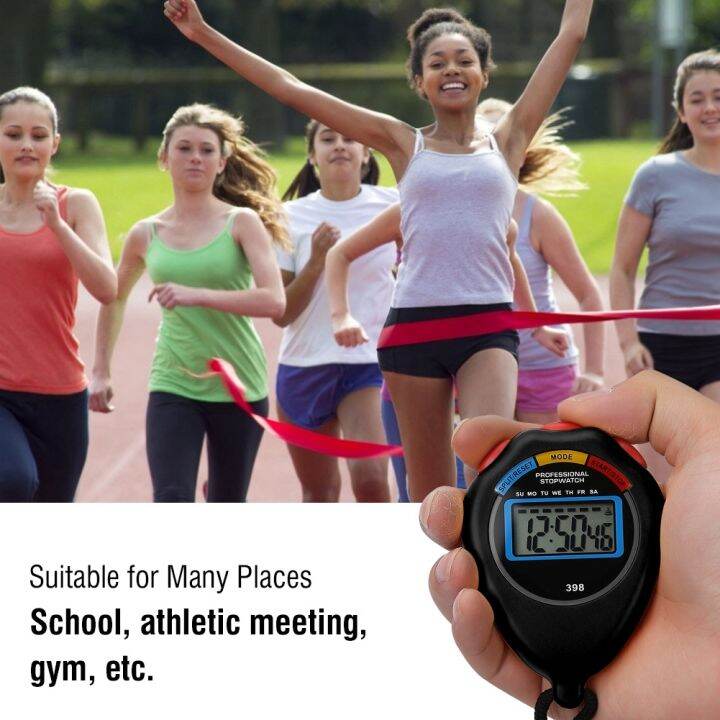 Electronic Stopwatch Timer Referee Stop Timer Plastic for Running