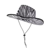 Ze Pattern Cowboy Hat Stage Performance Hat Masquerade Hat Party Decor Hat Party Decoration Accessories