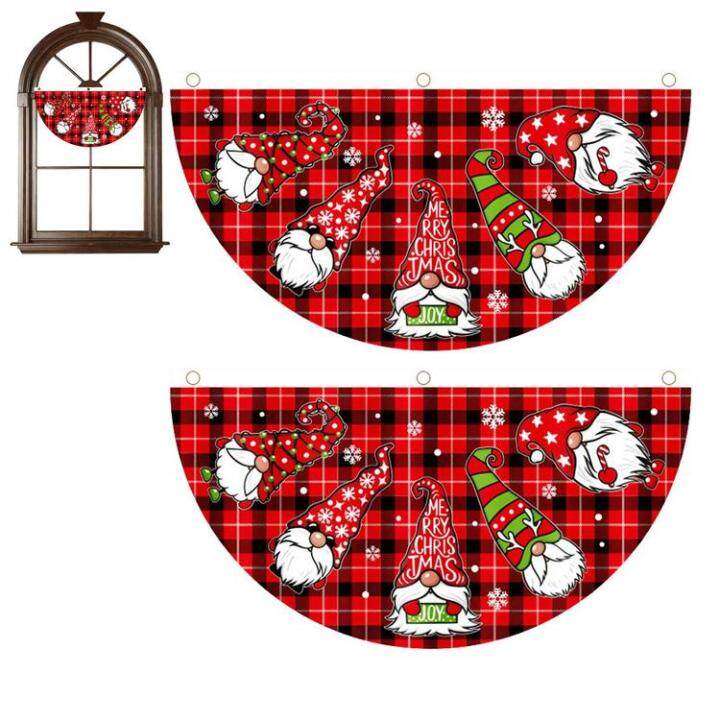 christmas-bunting-flag-2-pieces-christmas-outdoor-polyester-fan-shaped-flag-outdoor-bunting-flags-winter-fan-banner-with-grommets-for-outdoor-garden-patio-decoration-enjoyable