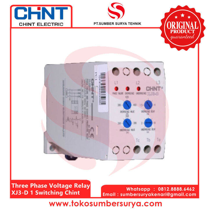 Phase Failure / Three phase voltage relay XJ3D / XJ3D CHINT Lazada