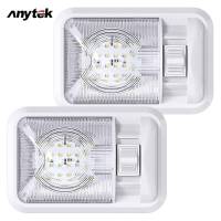 ANYTEK 300lm ไฟเพดานโดม Led Rv 12V 4000-4500K โคมไฟสไตล์วินเทจภายในพร้อมสวิตช์เปิด/ปิดสำหรับรถพ่วง