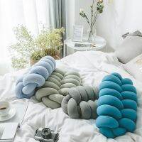 Handmade Knot Cushion Baby Nap Office Waist Back Cushion Stuffed Toys For Kids Store Decoration Sofa Lumbar Tie Up Decorative