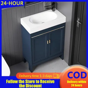 Buy WestWood Bathroom Vanity Unit Under Sink Wash Basin Cabinet Storage  Shelving Floor Standing Wooden Cupboard Grey BFR04 Online at  desertcartPhilippines