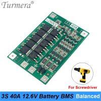 Turmera 3S 40A 10.8V 12.6V 18650 Lithium Battery Protection Board for Screwdriver Drill Battery Discharge Current with Balanced