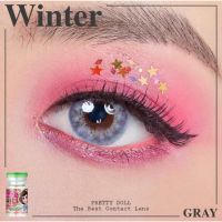 *มีค่าสายตา* Pretty Doll Winter Gray สายตาปกติ คอนแทคเลนส์ ลายฮิต Tiktok แถมตลับฟรี!! รหัสสินค้า 045 HelloBeautyCenter