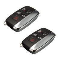 2X 5ปุ่ม Key Fob กรณีเชลล์สำหรับ Land Rover LR4สำหรับ RANGE ROVER Sport Evoque ระยะไกล