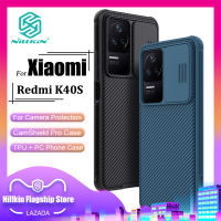 Nillkin แฟชั่น กล้อง ปกป้อง เคส สำหรับ Xiaomi Poco F4 5G / Redmi K40s เคสโทรศัพท์ ธุรกิจ TPU + PC กล้องป้องกันการกระแทกความเป็นส่วนตัวฝาหลัง