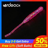 Ardea Soft Lure 52mm 0.4g 12pcs Straight Tail Artificial Silicone Worm Saltwater Swimbait Wobbler Bait Shrimp Fishing TackleLures Baits