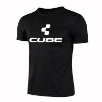 เสื้อยืดออกกำลังกาย CUBE สำหรับผู้ชายเสื้อยืดตาข่ายระบายอากาศได้ดีในฤดูร้อนเสื้อยืดออกกำลังกายพิมพ์ลายขนาดใหญ่พิเศษสำหรับผู้ชาย