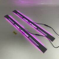 Eosuns Led Moving Door Scuff for Dodge challenger Dynamic Door Sill Plate Flat Lining Overlays Guards FlowingFixed Light